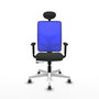 PIQUERAS Y CRESPO Silla de oficina Motilla con mecanismo Sincro/Traslack, Azul y Negro