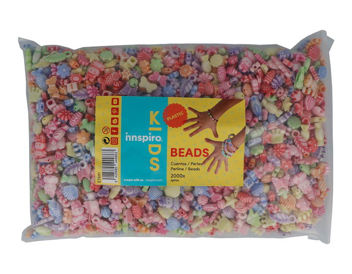 Innspiro Cuentas de Plástico Multicolor Opaco Mix Formas y Colores 11mm Innspiro Cuentas de Plástico Multicolor Opaco Mix Formas y Colores 11mm