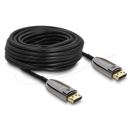 DeLOCK Cable Óptico Activo DisplayPort 2.1 8K 20 m Negro