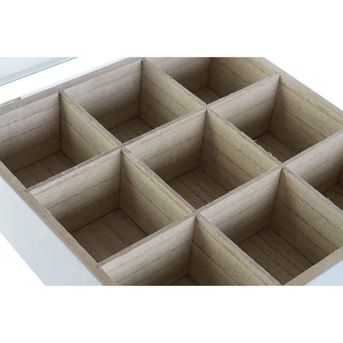 DKD Home Decor Caja de Infusiones MDF Cristal Surtida 3 Tipos 24x24x6,5 cm DKD Home Decor Caja de Infusiones MDF Cristal Surtida 3 Tipos 24x24x6,5 cm
