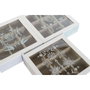 DKD Home Decor Caja de Infusiones MDF Cristal Surtida 3 Tipos 24x24x6,5 cm