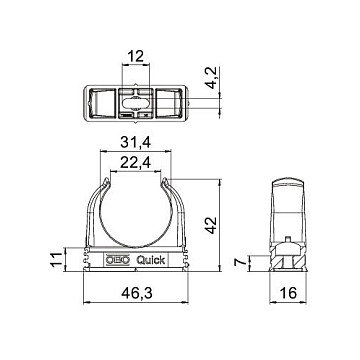 OBO Bettermann M32 Quick-Schelle 2149022 Gris claro OBO Bettermann M32 Quick-Schelle 2149022 Gris claro