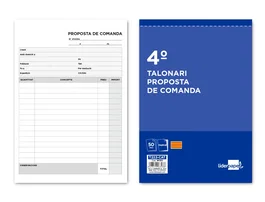 Liderpapel Talonario Pedidos T222 Original y Copia Texto en Catalán Tamaño Cuarto 144 x 210 mm 60 g