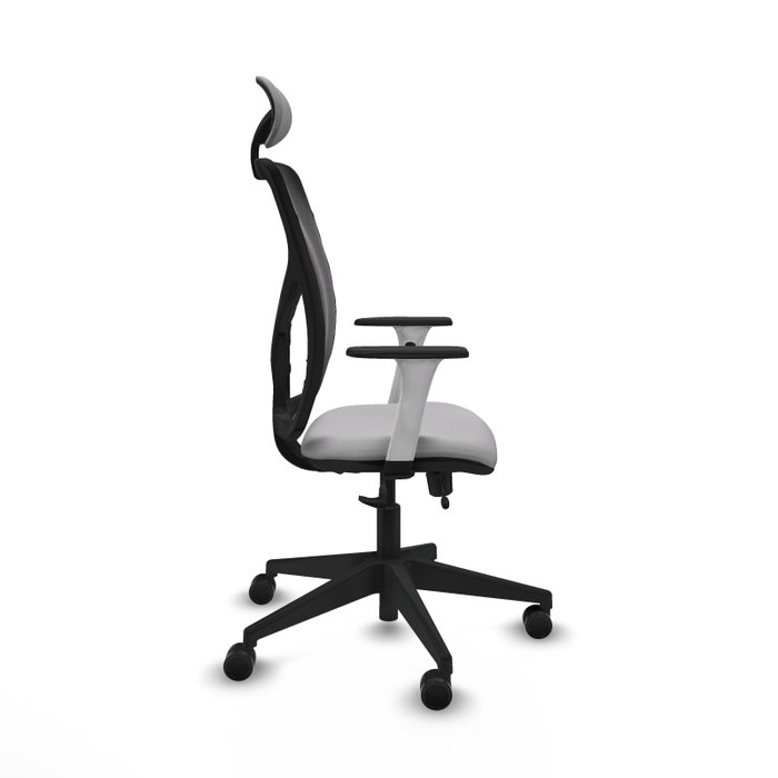 PIQUERAS Y CRESPO Silla de oficina Motilla con mecanismo Sincro/Traslack, Gris claro y Negro