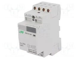 F&F Contactor 4-polar de instalación 25A 24VAC NC + 3NA IP20