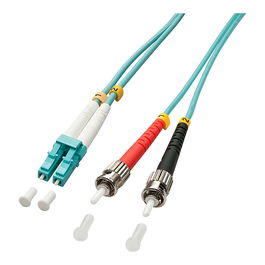LINDY 46381 Cable Duplex LC/ST OM3 Multimodo 50/125µm 2m Verde