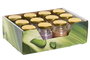 DKD Home Decor Set de 4 Velas de Cristal con Tapa de Metal, Aroma Coco/Vainilla