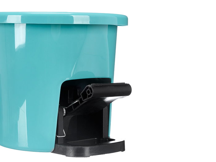 Arte Regal Cubo Escurridor Giratorio para Fregona de 12L con Pedal, Metal y Plástico, Color Azul/Gris, 47x25.5x23 cm