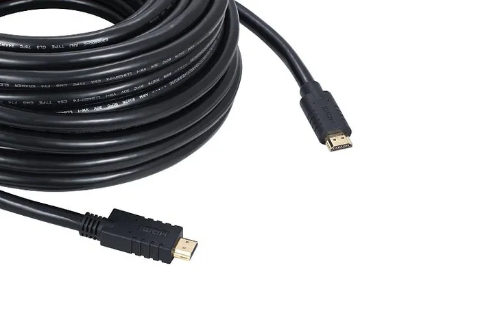 Kramer Electronics CA-HM-25 Cable HDMI Activo con Ethernet y ARC, 7.6m, 18 Gbit/s, Negro, Conectores HDMI A Macho Rectos, Plug & Play