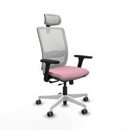 PIQUERAS Y CRESPO Silla de oficina Haches Rosa y Blanco