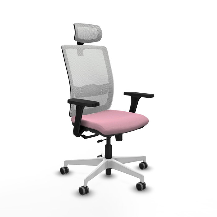 PIQUERAS Y CRESPO Silla de oficina Haches Rosa y Blanco PIQUERAS Y CRESPO Silla de oficina Haches Rosa y Blanco