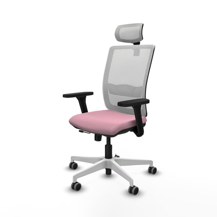 PIQUERAS Y CRESPO Silla de oficina Haches Rosa y Blanco PIQUERAS Y CRESPO Silla de oficina Haches Rosa y Blanco