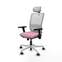PIQUERAS Y CRESPO Silla de oficina Haches Rosa y Blanco