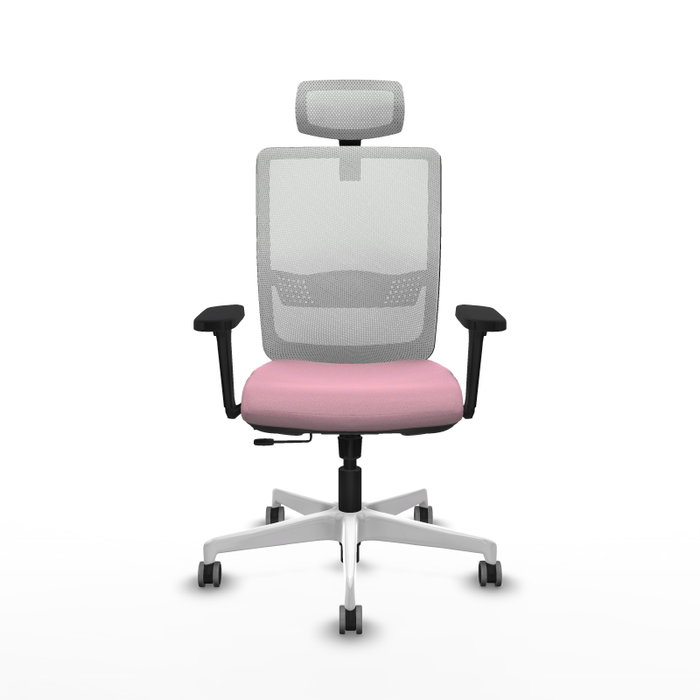 PIQUERAS Y CRESPO Silla de oficina Haches Rosa y Blanco PIQUERAS Y CRESPO Silla de oficina Haches Rosa y Blanco