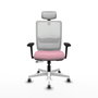 PIQUERAS Y CRESPO Silla de oficina Haches Rosa y Blanco