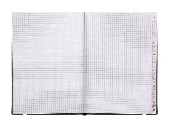 Liderpapel Libreta Similpiel A5 Negra 120 Hojas Cuadriculadas 70gr Cierre Gomillas