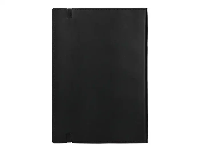 Liderpapel Libreta Similpiel A5 Negra 120 Hojas Cuadriculadas 70gr Cierre Gomillas