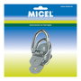 Micel ap03 92131 Blister 2 Anillas con Placa para Toldos Acero Zincado 60x38x8,50mm