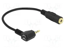 DeLOCK Cable de audio 0,17 m 2,5 mm Macho Angular a 3,5 mm Hembra