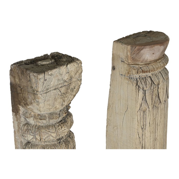 DKD Home Decor Columna de Teca Natural 17x19x160 cm