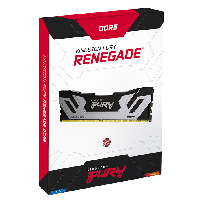Kingston FURY Renegade Silver DDR5 RAM 24GB 1x24GB 8800MT/s CL42 CUDIMM DIMM 288-pin para PC Kingston FURY Renegade Silver DDR5 RAM 24GB 1x24GB 8800MT/s CL42 CUDIMM DIMM 288-pin para PC