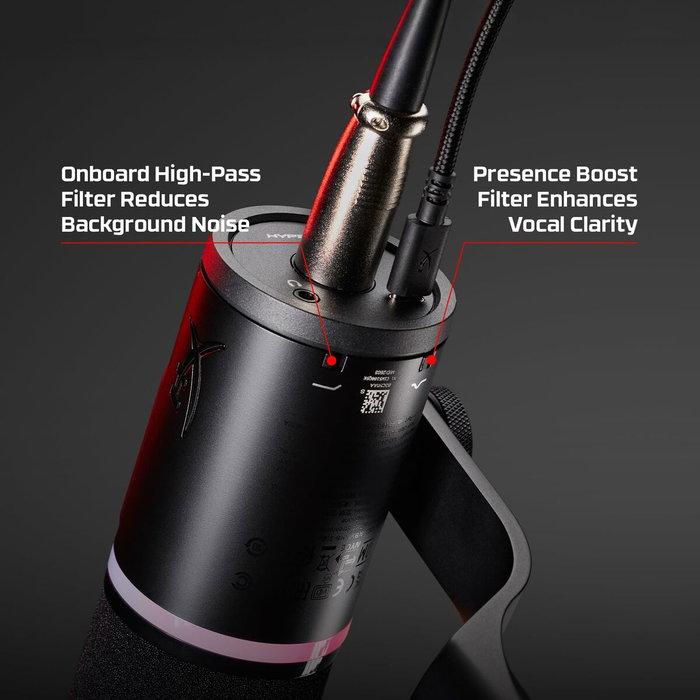 HyperX FlipCast Micrófono Dinámico USB/XLR Negro