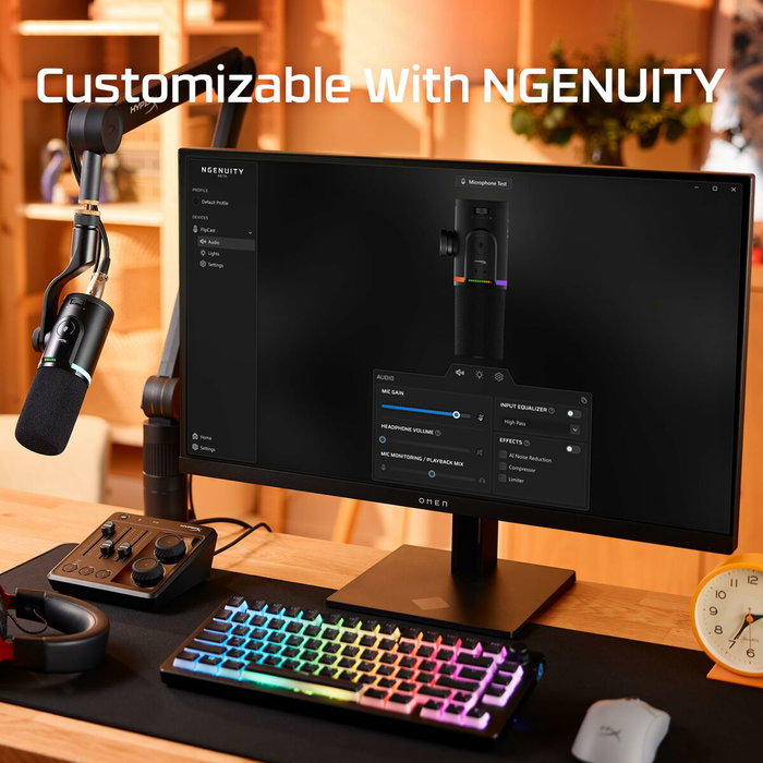 HyperX FlipCast Micrófono Dinámico USB/XLR Negro