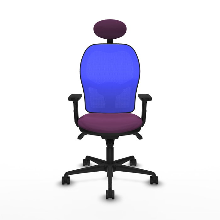 PIQUERAS Y CRESPO Silla de oficina Jorquera con mecanismo Sincro, Morado y Azul