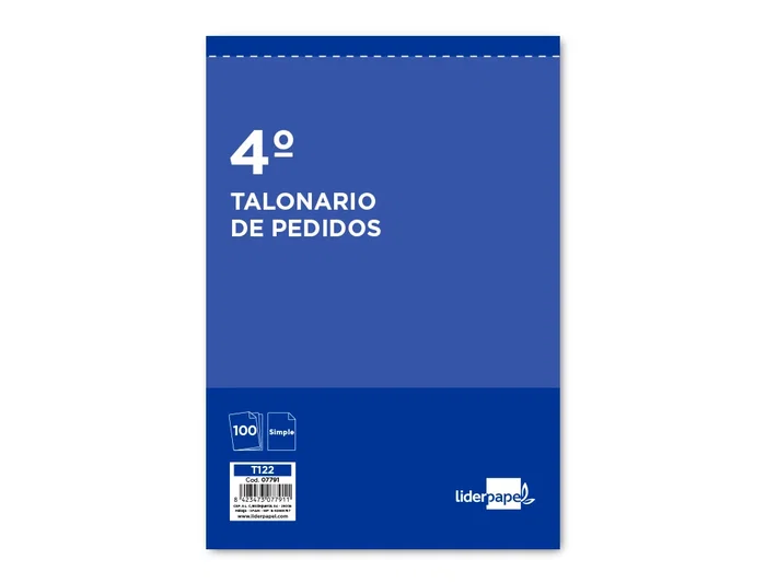 Liderpapel Talonario Pedidos Cuarto Original 122