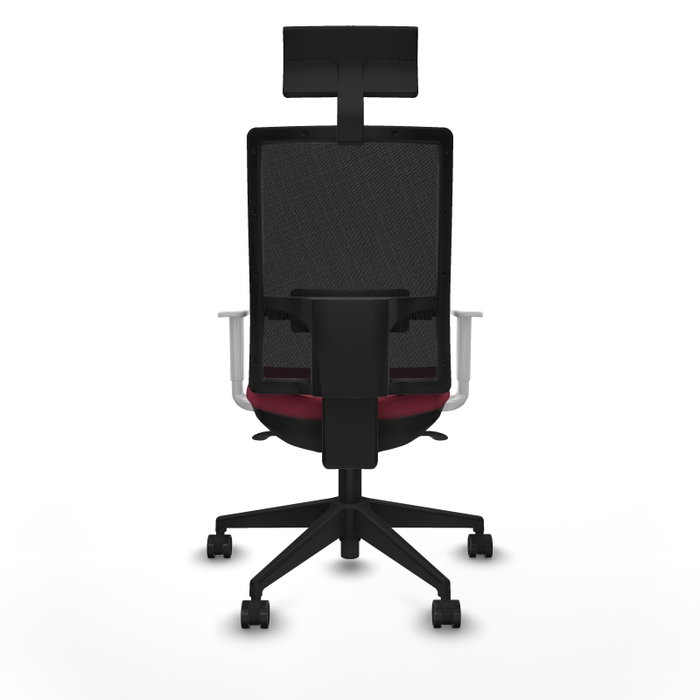PIQUERAS Y CRESPO Silla de oficina Horna Granate con malla Negra