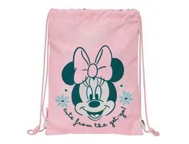 Bolsa Mochila con Cuerdas Minnie Mouse Minty Rosa 26 x 34 x 1 cm