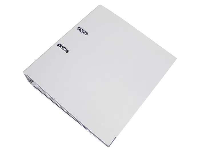 Liderpapel Archivador de Palanca A4 Documenta Forrado PVC con Rado Lomo 75mm Blanco, Compresor Metálico