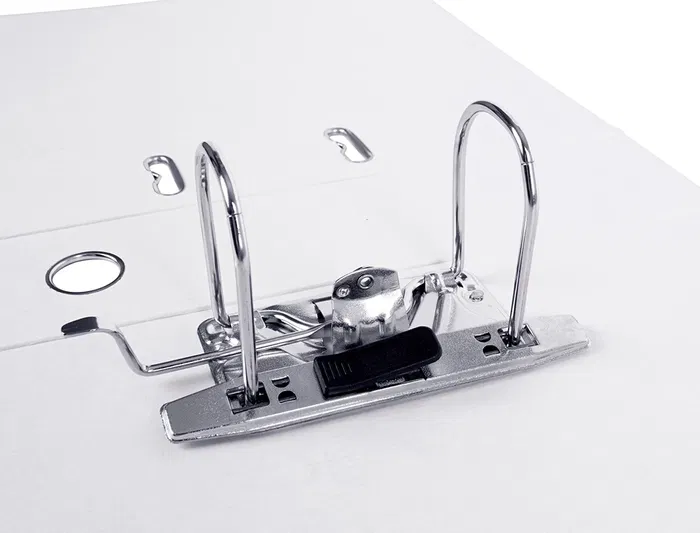 Liderpapel Archivador de Palanca A4 Documenta Forrado PVC con Rado Lomo 75mm Blanco, Compresor Metálico