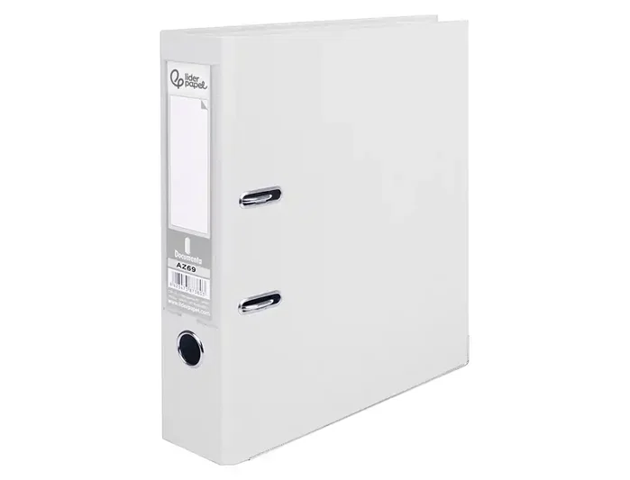 Liderpapel Archivador de Palanca A4 Forrado PVC Blanco 75mm
