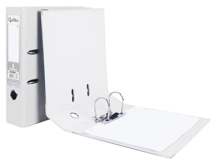 Liderpapel Archivador de Palanca A4 Forrado PVC Blanco 75mm