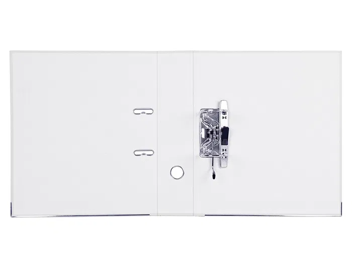 Liderpapel Archivador de Palanca A4 Documenta Forrado PVC con Rado Lomo 75mm Blanco, Compresor Metálico