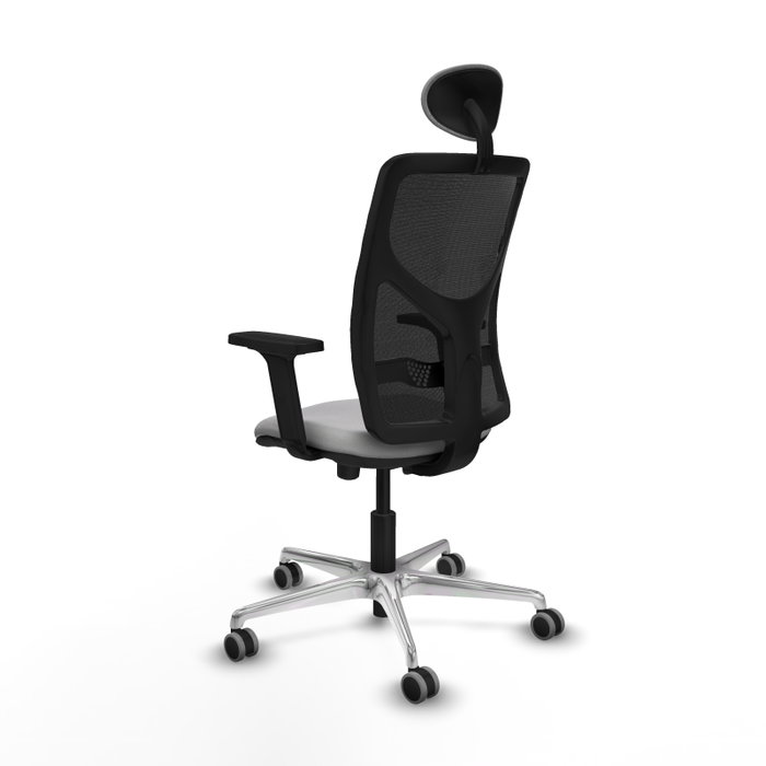 PIQUERAS Y CRESPO Silla de oficina Motilla Gris claro con malla Negra PIQUERAS Y CRESPO Silla de oficina Motilla Gris claro con malla Negra
