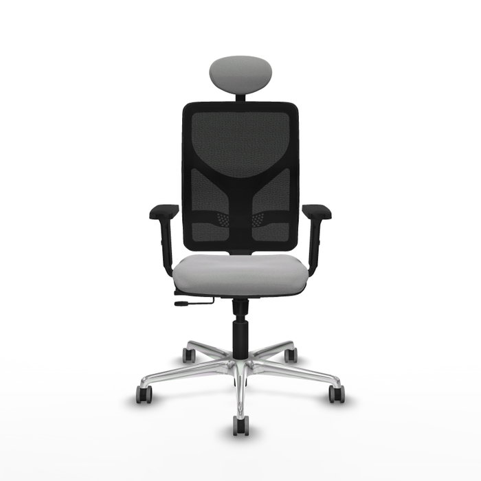 PIQUERAS Y CRESPO Silla de oficina Motilla Gris claro con malla Negra PIQUERAS Y CRESPO Silla de oficina Motilla Gris claro con malla Negra