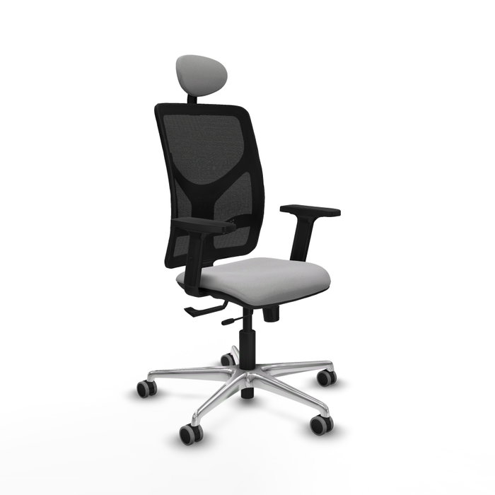 PIQUERAS Y CRESPO Silla de oficina Motilla Gris claro con malla Negra PIQUERAS Y CRESPO Silla de oficina Motilla Gris claro con malla Negra