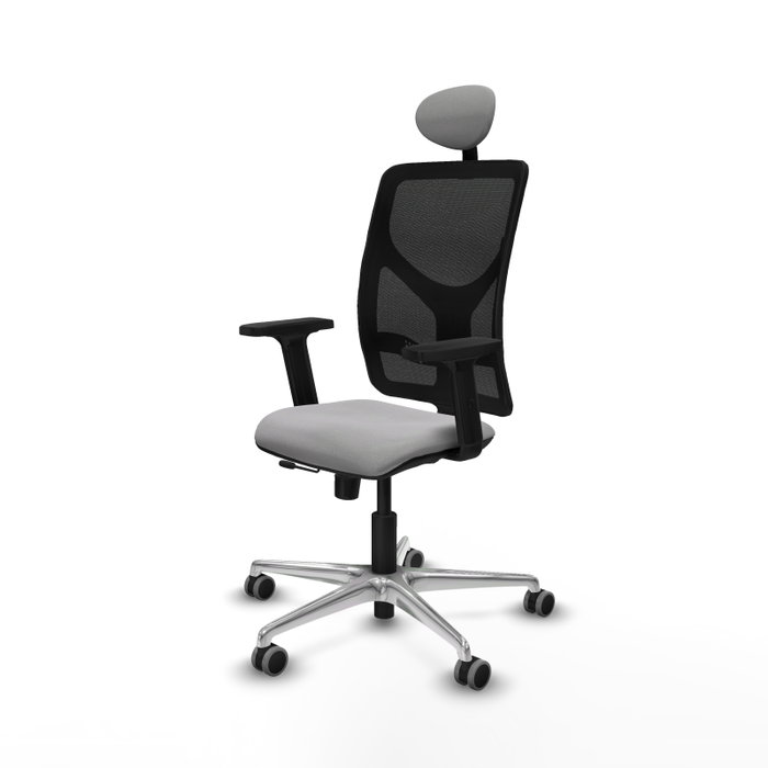 PIQUERAS Y CRESPO Silla de oficina Motilla Gris claro con malla Negra PIQUERAS Y CRESPO Silla de oficina Motilla Gris claro con malla Negra
