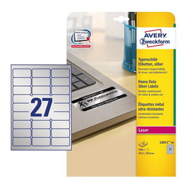 AVERY Zweckform L6011-20 Etiquetas Autoadhesivas Plata