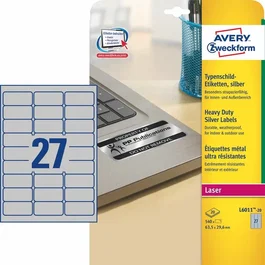 AVERY Zweckform Etiquetas de placa de identificación 63,5 x 29,6 mm