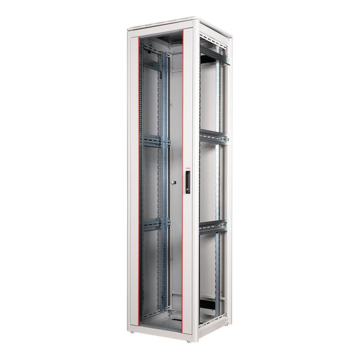 ROLINE 26.21.0068 Rack 47U 19" (600x600 mm) Independiente de Acero Gris con Puertas de Cristal Desmontables, IP20, Peso Máx. 600 kg