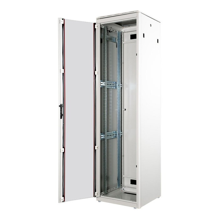 ROLINE 26.21.0068 Rack 47U 19" (600x600 mm) Independiente de Acero Gris con Puertas de Cristal Desmontables, IP20, Peso Máx. 600 kg