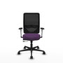 PIQUERAS Y CRESPO Silla de oficina Zulema Morado/Negro con mecanismo Sincro/Traslack