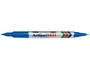 Artline Rotulador Permanente EK-041T Azul Doble Punta 0.4 y 1.0 mm