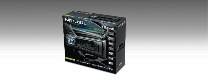 MUSE Autorradio con Bluetooth, USB y Ranura para Tarjeta SD
