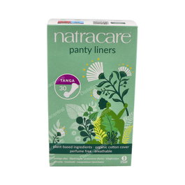 NATRACARE Salvaslip Tanga Ecológicos 30uds. Diseño Fino y Delgado, Algodón Orgánico, para Pieles Sensibles