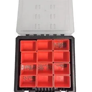 Ks Tools Estuche organizador SCM con 12 compartimentos extraíbles, cubierta transparente