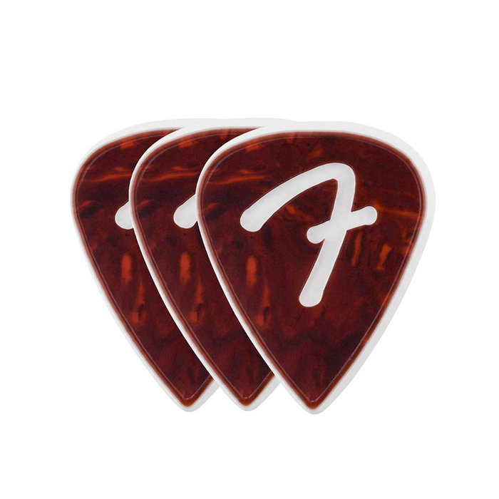 Fender Púas F-Grip 351 de celuloide 3 capas, 1.5 mm, pack de 3 Fender Púas F-Grip 351 de celuloide 3 capas, 1.5 mm, pack de 3